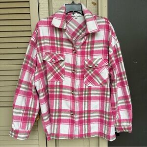 HYFVE Plaid Shacket Size Large